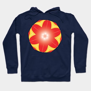 Red Yellow Flower Hoodie